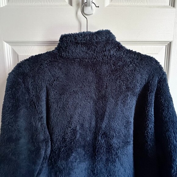 Women's XL Sonoma Zip Up Faux Fur Teddy Sherpa Jacket Navy Midnight Blue - Picture 4 of 8